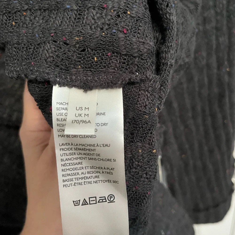 Free People Women's Baja Babe Hacci Knit Hooded Sweater Medium Vneck